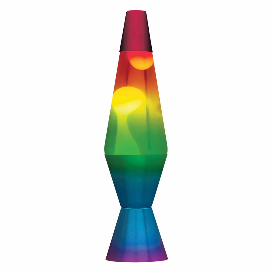 14.5” LAVA LAMP RAINBOW – WHITE/CLEAR/TRICOLOR Q9
